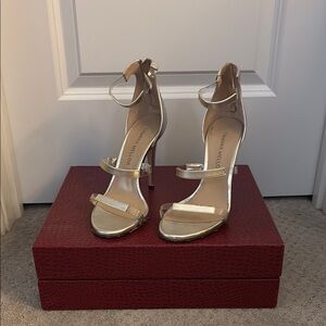 Tamara Mellon Gold Stiletto Heels